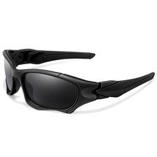 Sonnenbrille Coole Sportbrille Radfahrerbrille Brille UV400 Schwarz 83689