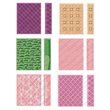 2 Prägeschablonen Embossing Hintergrund + Bordüre, Provocraft Cuttlebug 1267