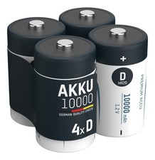 ANSMANN Akku Mono D 9300 mAh 1,2V NiMh, 4 Stück