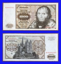 ?? 1000 Deutsche Mark ? DM Schein Bundesbank 1.Juni 1977 ? W 9030996 H ??