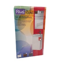 Riva Badmöbelset Badezimmer Möbel Young 40 cm Weiß Glänzend Modern Design