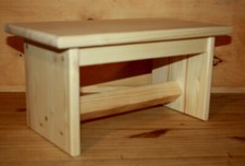 Sitzbank, Schemel, Hutsche, Hocker, Blumenbank aus Fichte Natur  40 x 20 x 20 cm