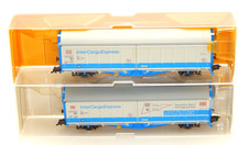 Fleischmann H0 5809 K + 5370 K - 2 Schiebewandwagen Inter Cargo Express
