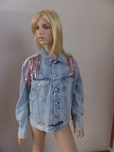 Jeansjacke mit pailletten von - jeansjacke,