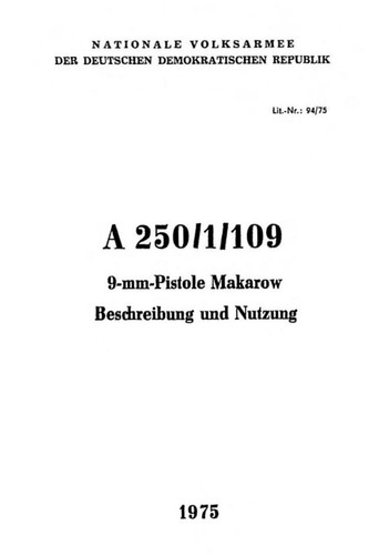 Nva vorschrift zur 9mm - 9mm, pistole