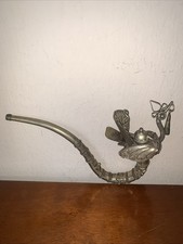 Alte Opium Wasserpfeife - in Form eines Pfau - antik - Silber Metall