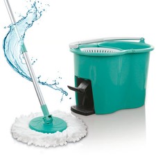 Wischmop Bodenwischer Set 2 Kammer Power Filtersystem Wischen Putzeimer Mopp NEU
