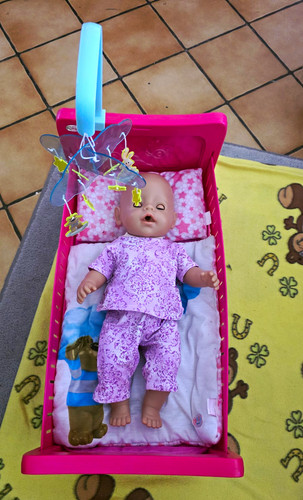 Baby born puppe mit - mit, puppenbett