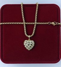 Luxus Halskette  Herz  14K