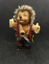 Steiff Igel Mecki mit Fahne * 17cm * Redaktionssiegel von "HÖR ZU" * 60er Jahre 