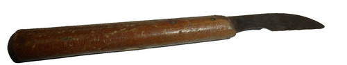 Altes garten messer holzgriff - messer,