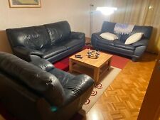 Sofagarnitur, blau, 3 2 1 Leder, Marke Natuzzi, Topzustand !
