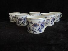 Vista Alegre Lombardia 6 Tee oder Kaffeetassen Goldrand