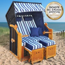 BRAST® Strandkorb Rügen Deluxe für 2 Personen | 120cm breit | Volllieger