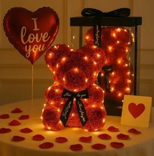 Valentinstags Geschenk | Jahrestag Geschenk | Geburtstag | Teddybär aus Rosen