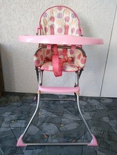 Stabiler Kinder Hochstuhl klappbar mit Gurt, Tisch und Fußstütze Metallgestell