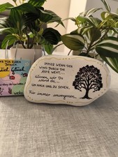 Handbemalte Steine/Trauersteine/Gedenksteine lackiert/Unikat/ca 10 x 16 cm