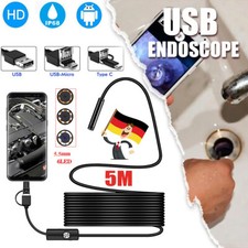5M USB Endoskop Kamera für Android Handy PC 5,5mm LED HD Inspektion Wasserdicht