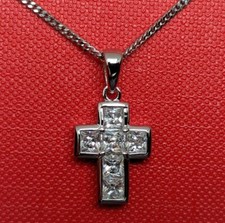 Kreuz Anhänger mit Kette Echt