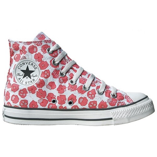 Converse weiß pink flowers - converse,
