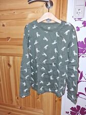 Langarmshirt oliv Dino Motiv Größe 134/140 *neu* von H&M