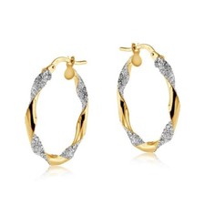 Creolen 9 kt Glitzeroptik