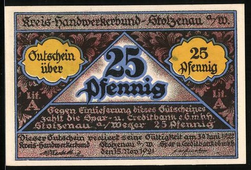 Notgeld stolzenau 1920 25 - stolzenau,, 1920,
