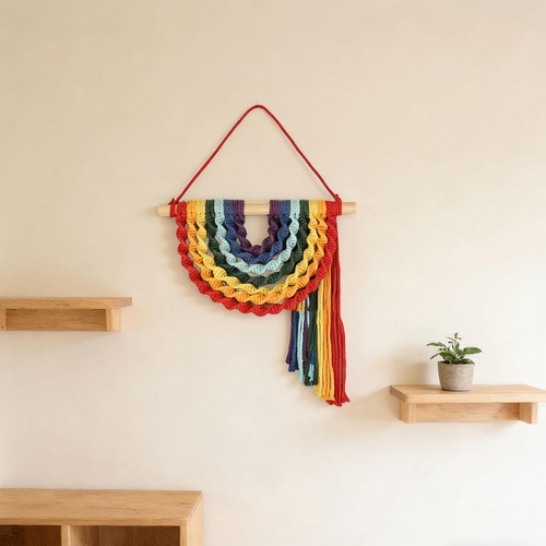 Regenbogen wandbehang mit - regenbogen-wandbehang,