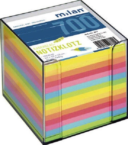 Notizklotz mit buntem papier - mit,