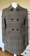 H&M Mantel kariert,  Gr 36  braun schwarz, Tailliert