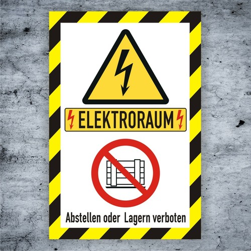 Elektroraum abstellen verboten - elektroraum,