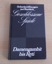 Schach Buch Geschlossene Spiele Damengambit bis Reti, Gufeld