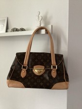 Louis Vuitton Beverly Schultertasche GM Braun Monogram Canvas Leder