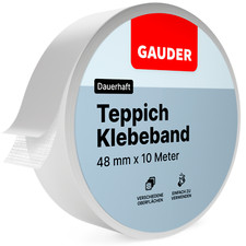 GAUDER Teppichklebeband transparent, Klebeband doppelseitig für Bodenbeläge