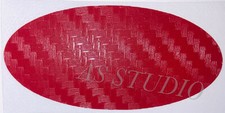Folie 57x21mm carbon - carbon, rot