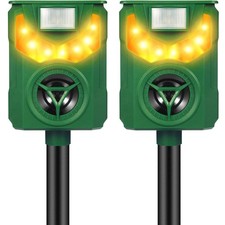 Solar Tiervertreiber Ultraschall Abwehr Marder Katzen Hunde Abwehr Schreck Grün