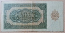 DDR Papier-Geldschein Banknote Berlin 1948 50 Deutsche Mark Erh. 2 vorzüglich