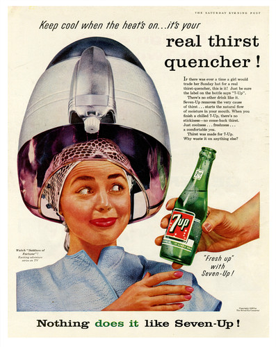 Friseursalon poster - 7-up,