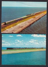 205/ 2 AKs Hindenburgdamm,Eisenbahn,Zug,Sylt,Lok,beide gel.