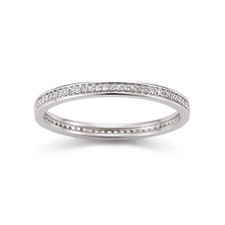 Verlobungsring Antragsring Weiß Gold 585 Memoire Ring Brillanten 0,265 ct w/si