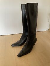 Stiefel Bruno Magli Gr. 37 schwarz Leder, Lammfell gefüttert