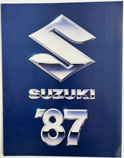 Prospekt Brochure Suzuki Motorrad Programm mit VS 1400 Intruder Stand 1987