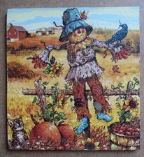 Deko HDF - Herbst Kürbis Vogelscheuche Erntedank Rabe Krähe Katze Tiere