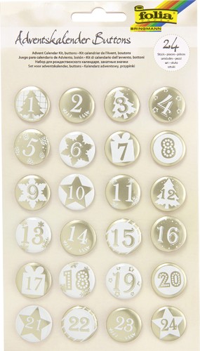 Folia adventskalender buttons - folia, adventskalender-buttons