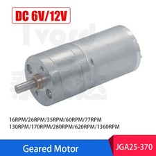 JGA25-370 DC 6V 12V Geared