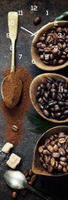 Wanduhr 20x60cm Braun Kaffee