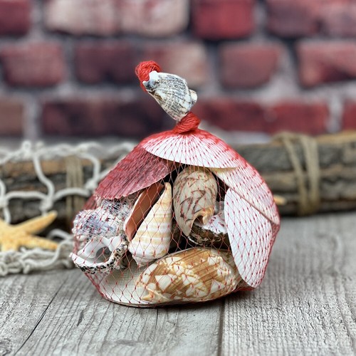 Muschelnetz rot 500gr bunter - muschelnetz,