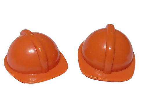 Playmobil alte orange helme - x2,