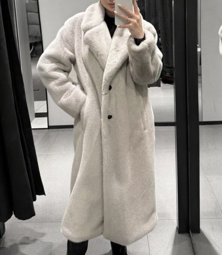 Zara langer kunstfell - langer, mantel