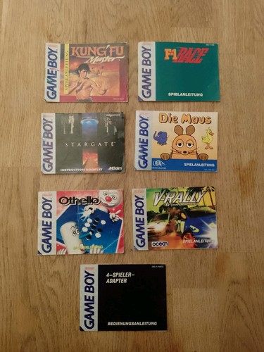 Nintendo gameboy 7xanleitungen - nintendo,